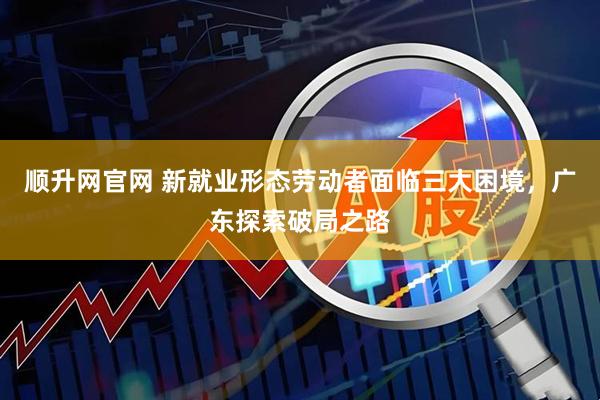 顺升网官网 新就业形态劳动者面临三大困境，广东探索破局之路