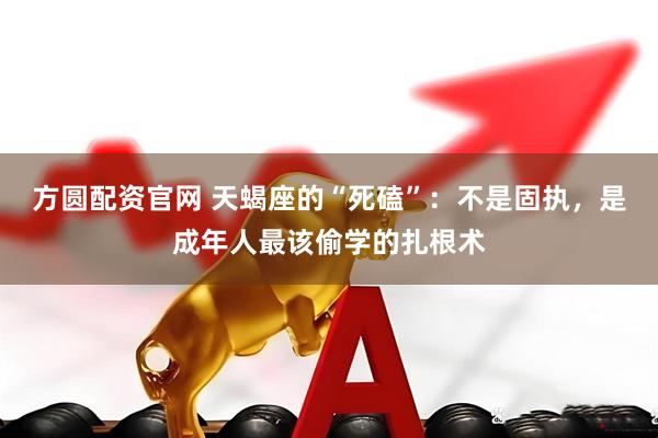 方圆配资官网 天蝎座的“死磕”：不是固执，是成年人最该偷学的扎根术