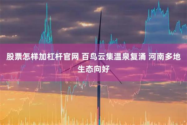 股票怎样加杠杆官网 百鸟云集温泉复涌 河南多地生态向好